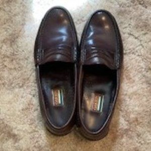 Oakton Classics Mens Penny Loafers Burgundy 9 1/2